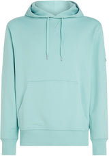 Calvin Klein Hoodie Hombre Badge con Capucha, Azul (Fresh Mint), S