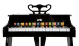 small foot Cola Infantil, Piano electrónico de Madera con Taburete, niños a Partir de 3 años, 12622, Color Black
