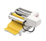 Girmi IM91 Máquina de pasta eléctrica, 90 W, Cuerpo en Acero Inoxidable, 2 velocidades y Pulse, 2 accesorios intercambiables, 5 formatos de pasta, Blanco