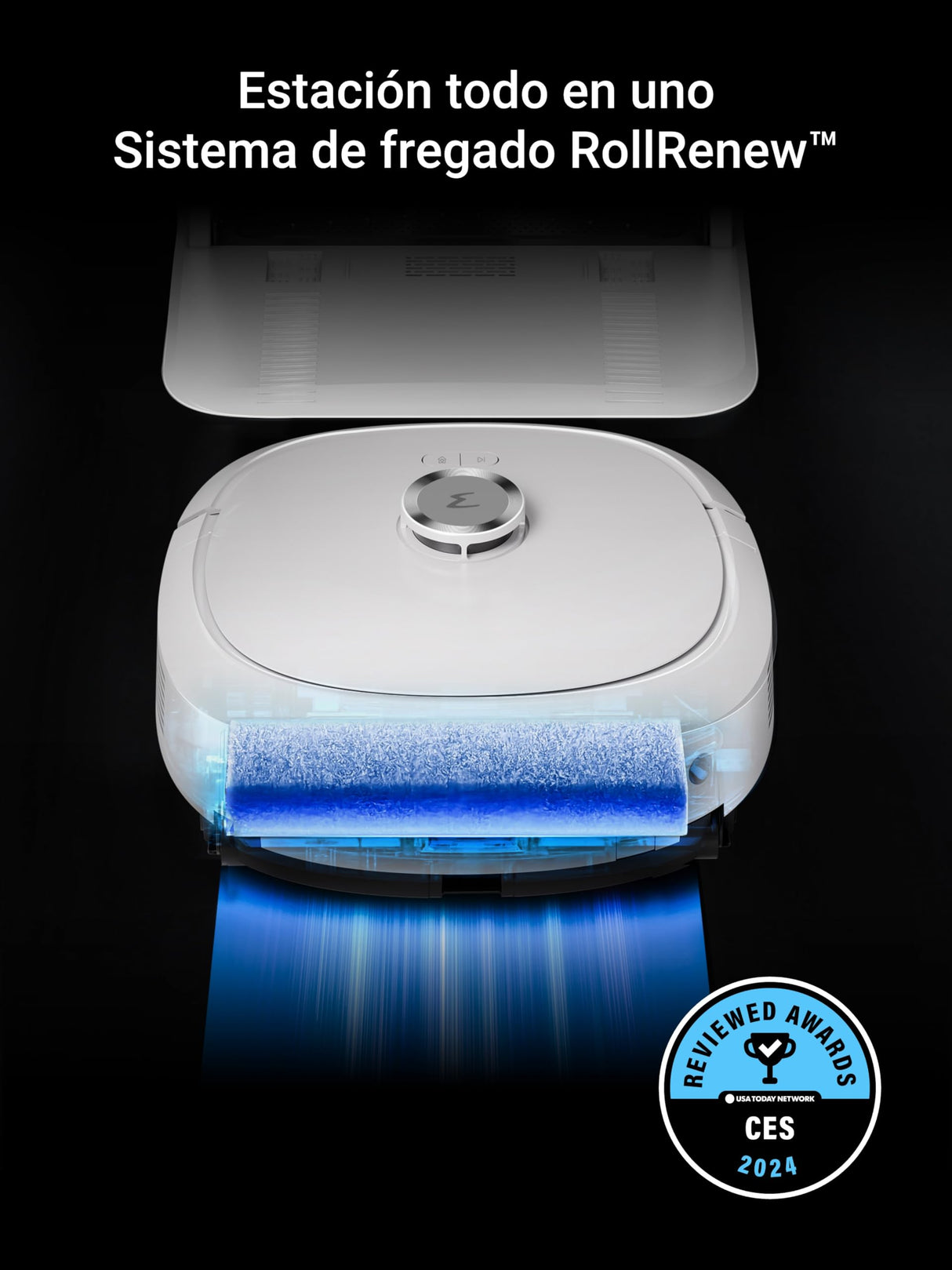 EUREKA J20 Robot Vacuum Cleaner and Floor Mop, 8000Pa Suction, Auto Drying Mop Design, Obstacle Avoidance, Carpet Detection, Self-Cleaning Base Station, Voice Control