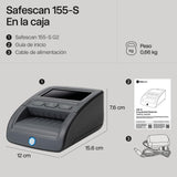 Safescan 155-S Detector de billetes falsos automático para verificar rápidamente billetes - Detector billetes falsos con 7 puntos de detección - Detector de billetes falsos 100% fiable