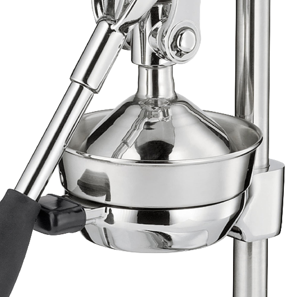 Cilio Exprimidor manual AMALFI | acero inoxidable | exprimidor manual para un 25% más de zumo | bajo esfuerzo | exprimidor profesional | 22,5 x 19,5 x 43,5 cm, cromado