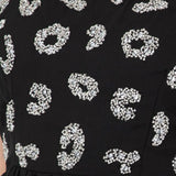 Lovedrobe Women's Midaxi Dress Ladies Animal Sequin Embellished Short Puff Sleeve Square Neck A-Line for Evening Party Cocktail Vestido, Black, 40 para Mujer