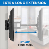 Mount-It! - Soporte de TV Brazo Largo, Movimiento Completo, articulado Extensible 1 m, para televisores 42, 47, 50, 55, 60, 65, 70, 75 y 80 Pulgadas, Compatible con VESA 800 x 400 mm, soporta hasta