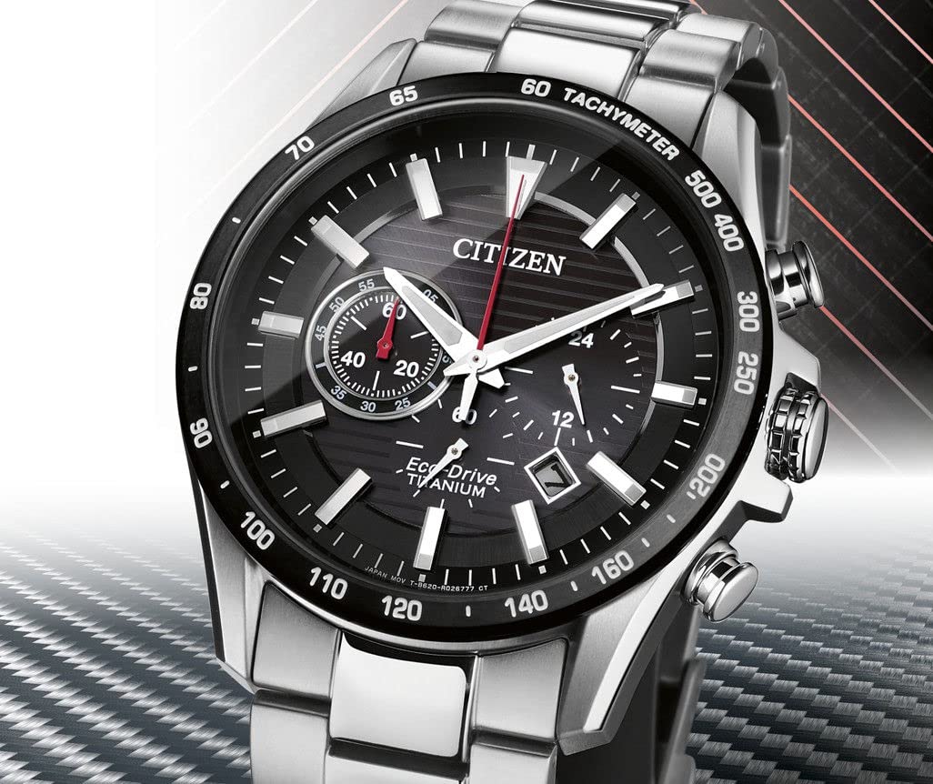 Citizen Reloj Cronógrafo para Hombres de Cuarzo con Correa en Titanio CA4444-82E
