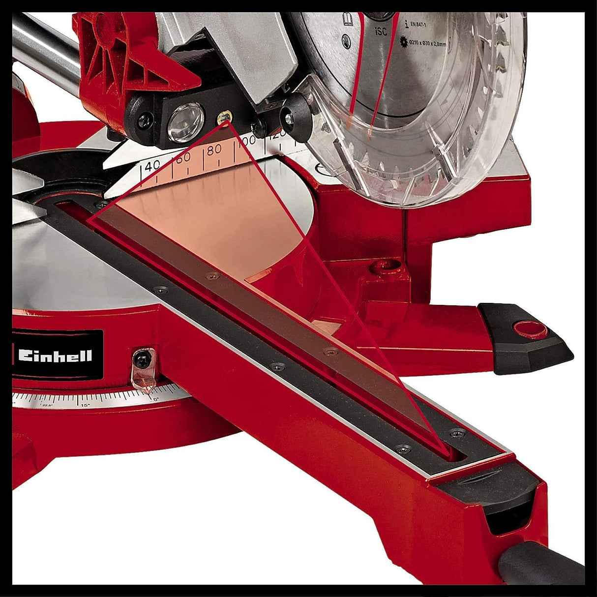 Einhell TE-SM 2131 Dual -Ingletadora telescópica dual Profesional, 1600 W, 230 V, función de arranque suave (ref. 4300860)