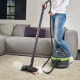 Polti Vaporetto Classic 65, Limpiador a Vapor con Caldera de Alta Presión hasta 4 bar, Potencia 1500 W, Tapón de Seguridad, Capacidad 1,3 L, Made in Italy, 7 Accesorios Incluidos, Gris y Verde