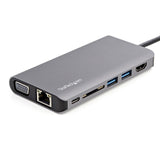 StarTech.com Adaptador Multipuertos USB-C - Mini Docking Station de Viajes USB Tipo C HDMI 4K o VGA 1080p - Hub Ladrón 3x USB - SD - GbE - Audio - PD de 100W - para Portátil o Tablet (DKT30CHVAUSP)