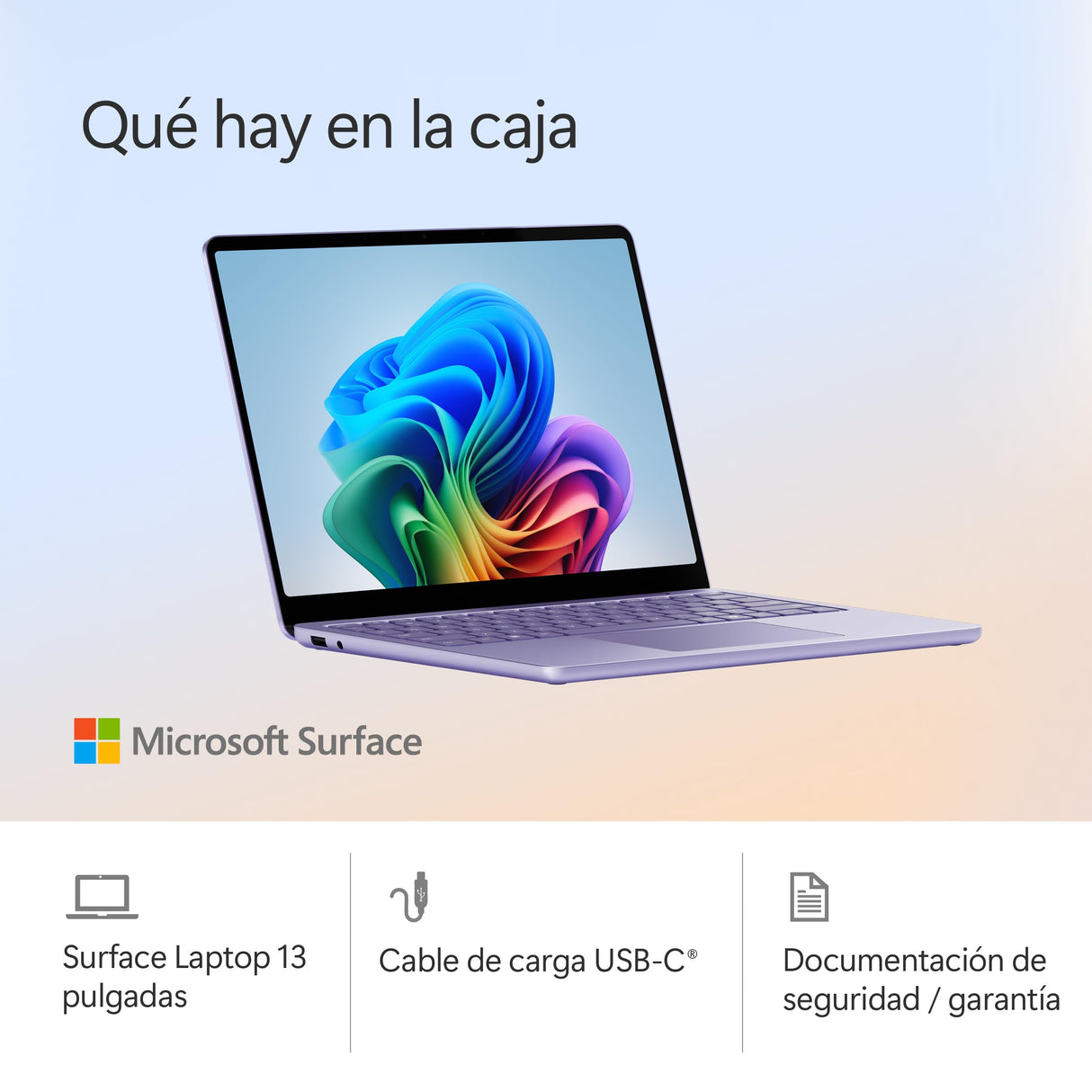 Microsoft Surface Laptop | Copilot+ PC | Pantalla táctil LCD 13'' | Snapdragon X Plus | 16GB RAM | Almacenamiento de 512GB | Último Modelo | Violeta
