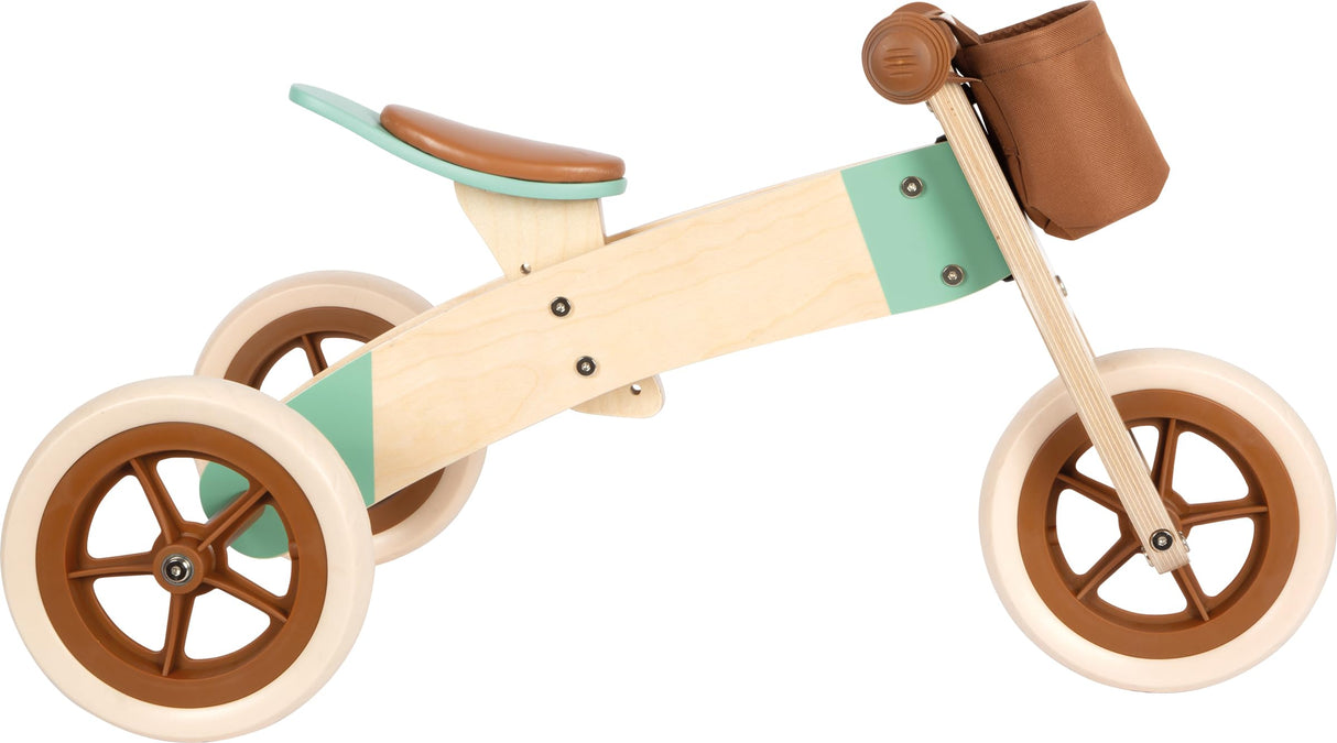 small foot Bicicleta de Aprendizaje y Triciclo marrón Caramelo Maxi, Rueda de Madera, a Partir de 12 Meses, 12498, Color