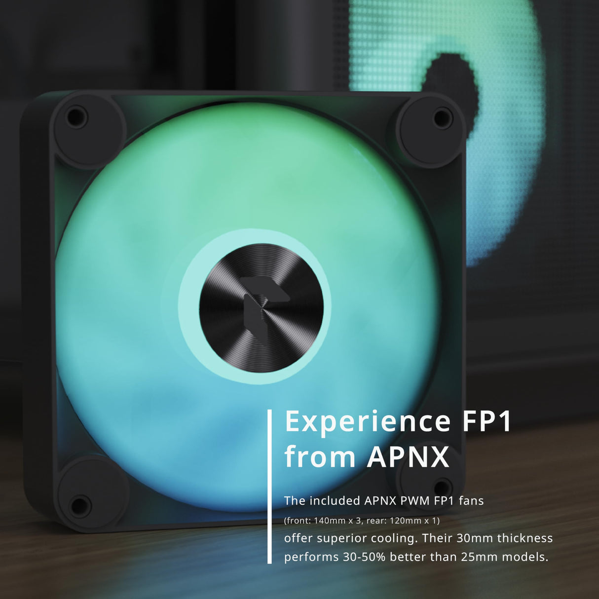 APNX C1 Midi-Tower ATX-Gehäuse, Tempered Glass - schwarz