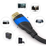 KabelDirekt – Cable HDMI 8K / 4K – 10x 3m y más longitudes (0,15m–22,5m) – Cable HDMI diseñado en Alemania – Soporta 10K/8K@60Hz / 4K@120Hz – HDMI Cable para TV, PC, PS5, Xbox, Switch