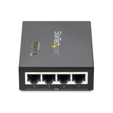 StarTech.com Inyector de Alimentación PoE Power over Ethernet Midspan 4 Puertos Gigabit RJ45 de Pared - 30,8W por Puerto - 802.3at af