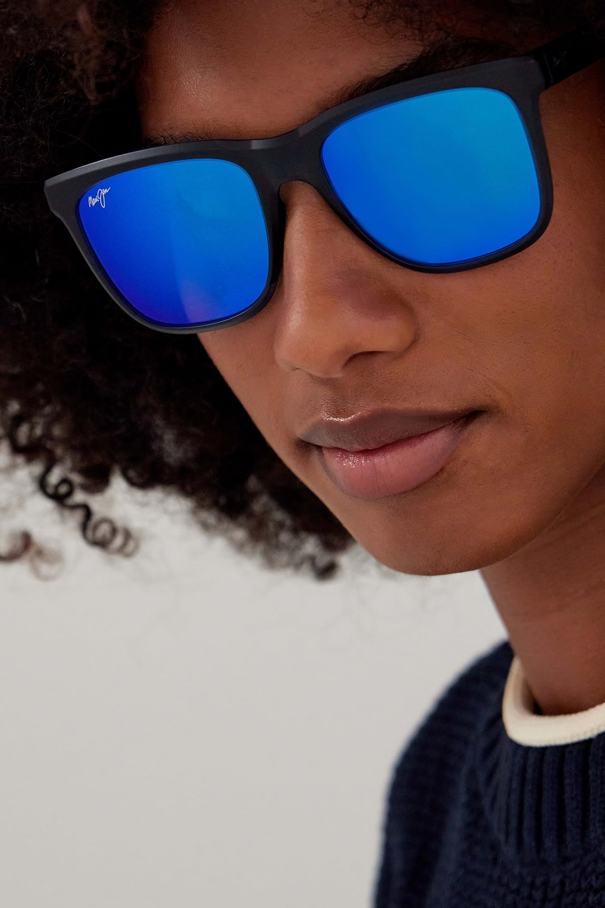Maui Jim Pehu Gafas, Matte Navy, 55-19-145 Unisex Adulto