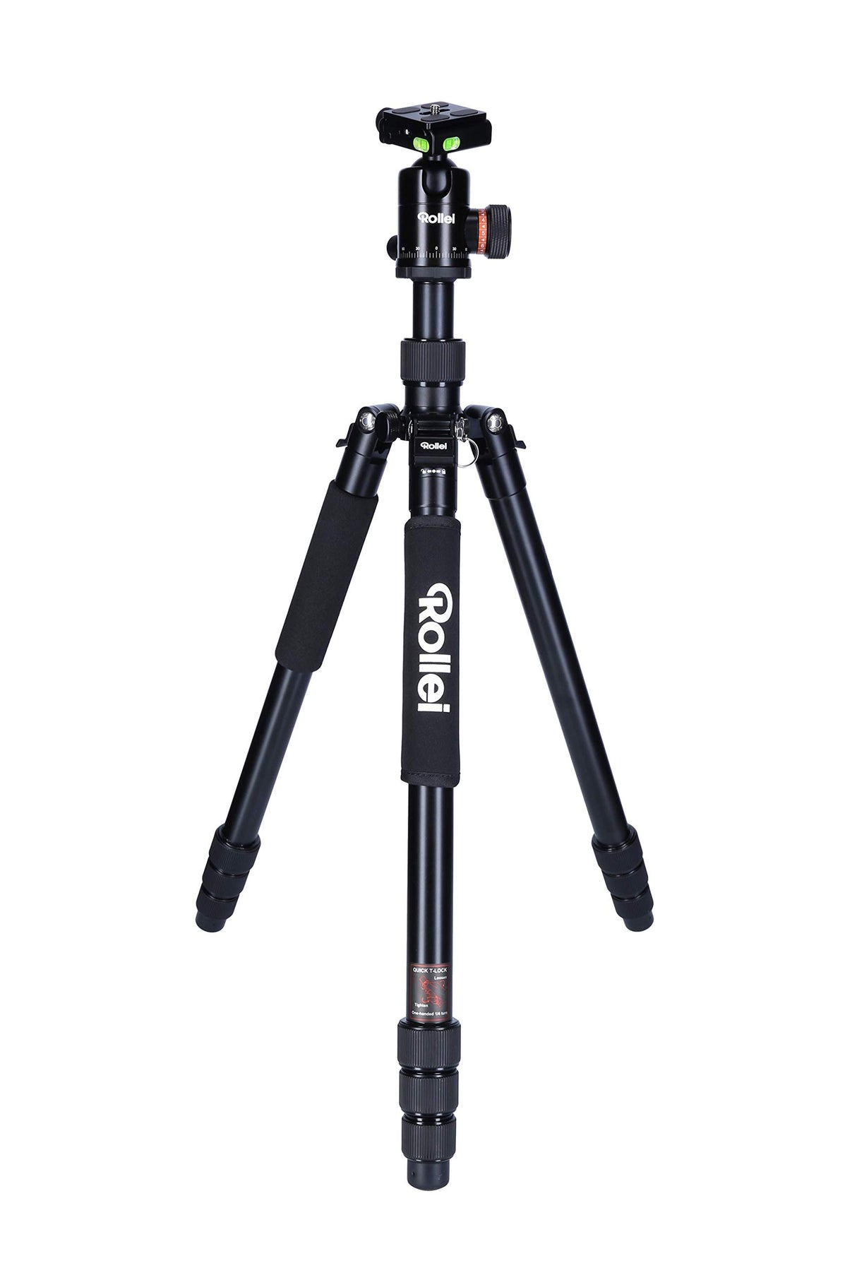 Rollei C6i - Trípode para cámara con cabezal de trípode y funda - aluminio - Compatible con Arca Swiss, negro