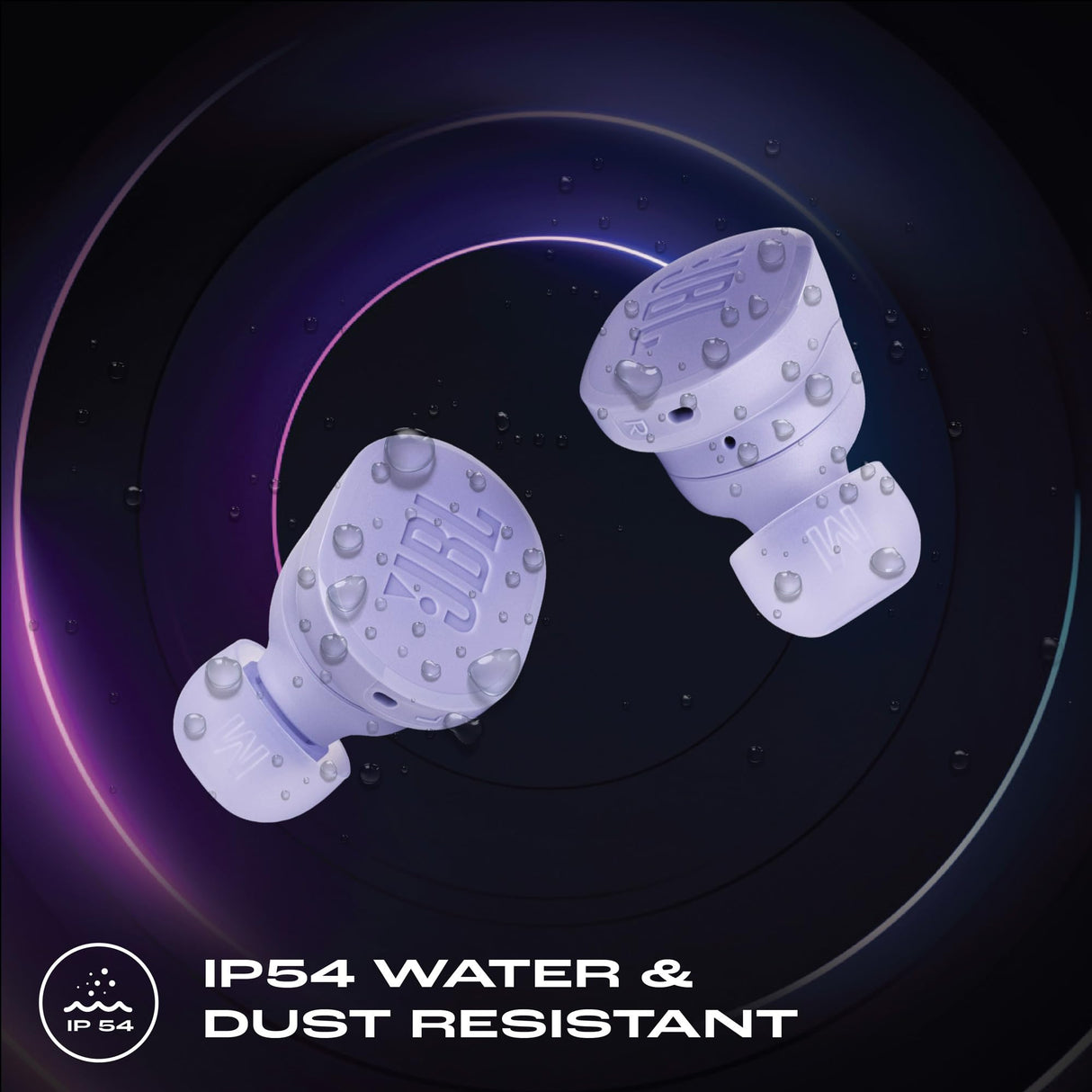 JBL Auriculares Tune Buds In-Ear, inalámbricos, resistentes al agua, cancelación de ruido y tecnología de 4 micrófonos, con batería de hasta 48 horas de duración, en morado