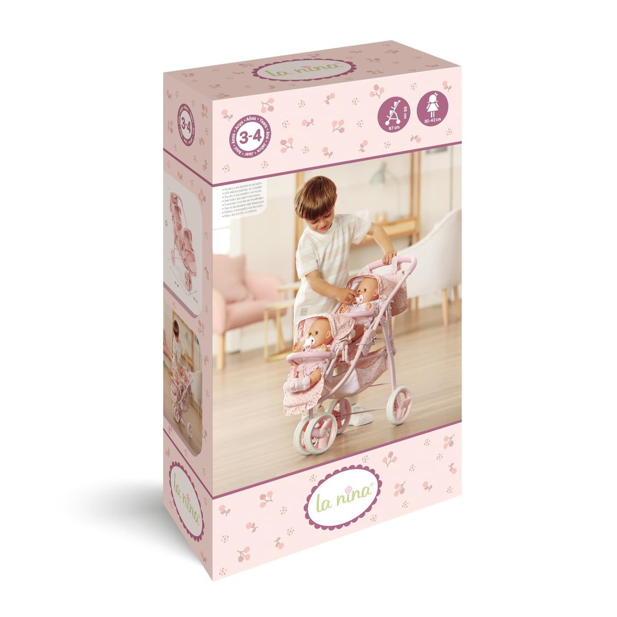 La Nina - Carrito Gemelar colección Olivia, a Partir de 4 años