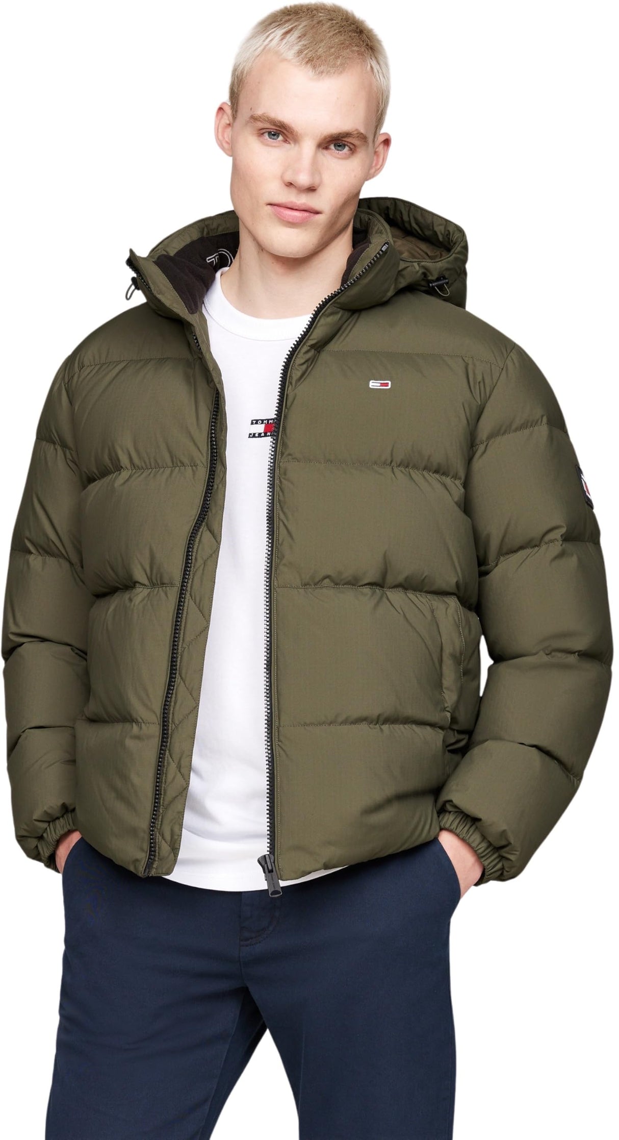 Tommy Jeans Tjm Essential Down Jacket Ext Dm0dm19786 Chaqueta, Verde (Fatigue Green), XXL para Hombre