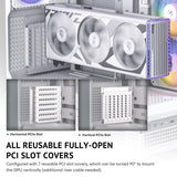 Antec C7 ARGB Blanco, Soporte de GPU RTX 40, 4 Ventiladores ARGB PWM de 120 mm incluidos, refrigeración Vertical, Tipo C de 10 Gbps, Paneles Frontales y Laterales de Vidrio Templado Continuo