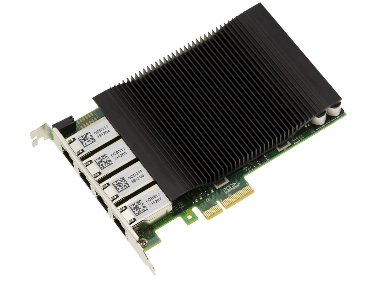Kalea-INFORMATIQUE Tarjeta controladora de Red con 4 Puertos LAN Gigabit Ethernet RJ45 en PCIe x4. Alimentación a través de Ethernet PoE+ 30 W con chipset Intel I350