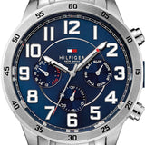 Tommy Hilfiger Reloj Analógico de Cuarzo Multifunción para Hombre con Correa de Acero Inoxidable Plateada - 1791053