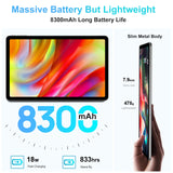 DOOGEE T20 Android 12 Tablet táctil de 10,4 Pulgadas, 15 GB+256GB/TF 1TB, Tablet Dual 4G LTE+5G WiFi, 16MP+8MP, FHD 2000 x 1200, 8300mAh,Octa-Core/Face ID/PC Mode/OTG/GPS/2 años Garantía/TUV