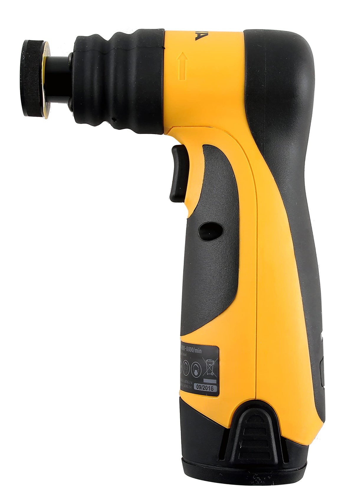 Mirka AOS-B 130NV Lijadora excéntrica sin cable para discos de lija de Ø 32mm, max 12V, incluye batería de 2,5Ah, carrera de 3,0mm, 8991230312