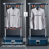 Rowenta Care For You First - Robot de planchado 1500 W, bajo consumo energético, elimina arrugas, desinfecta, refresca y elimina olores, hasta 3 prendas, diseño compacto, incluye accesorios, YR2020