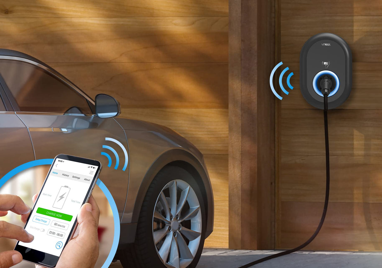 eMobility Vestel Wallbox EVC04-AC11SW-T2P - Estación de Carga para Coche (Incluye Cable de Carga de 5 m, RFID, 3 x 16 A, 11 kW