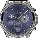 Tommy Hilfiger Reloj Analógico de Cuarzo multifunción para Mujer con Correa en Piel Azul - 1781979