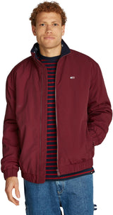 Tommy Jeans Cazadora Hombre Essential Padded Jacket con Cremallera, Rojo (Deep Rouge), L