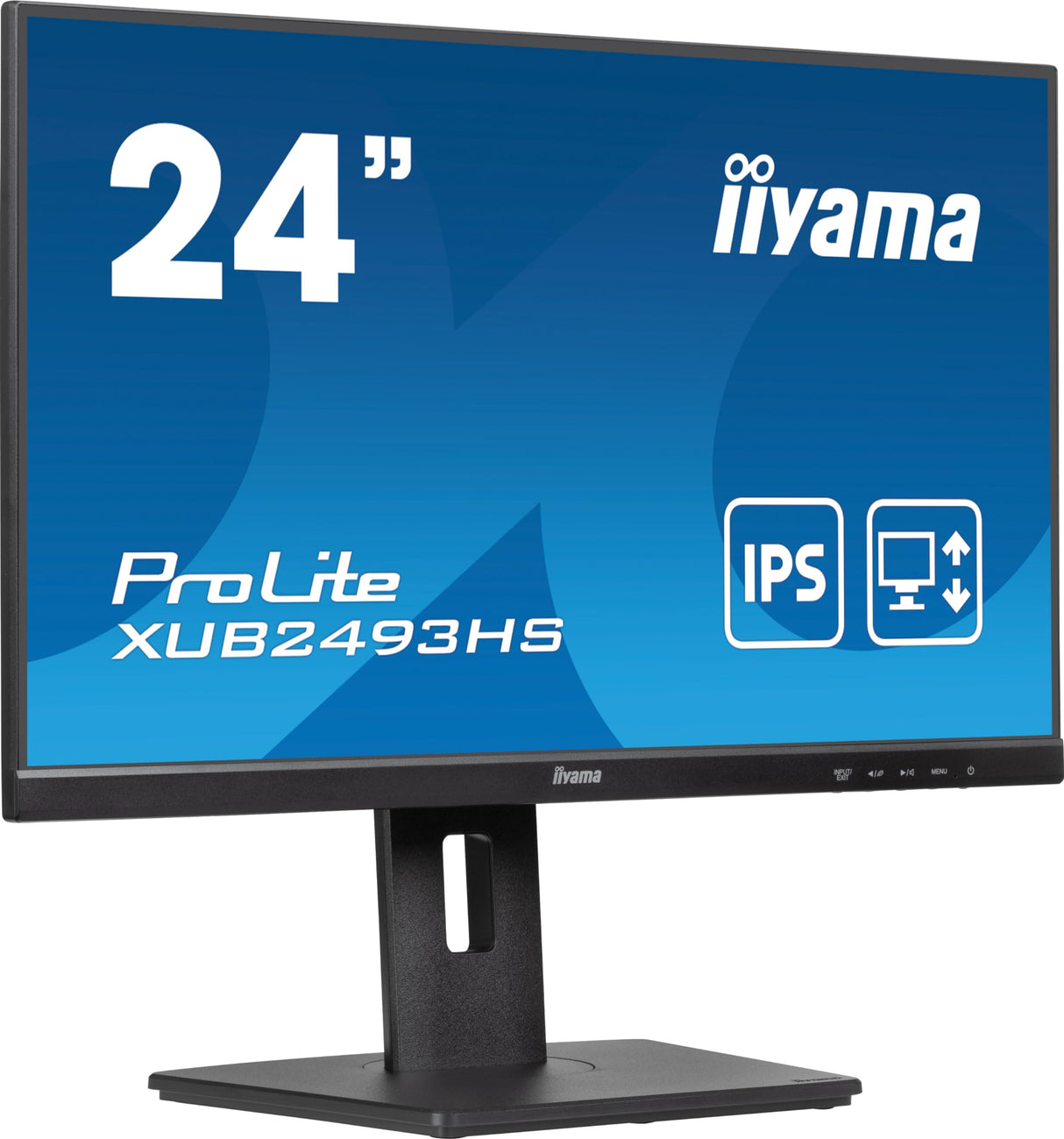 iiyama XUB2493HS-B6 24" Panel IPS, 1920x1080100Hz, 15cm Regulable en Altura, Pivotante, 4ms, 250cd/m², Altavoces, HDMI, DisplayPort (23,8" Vis)