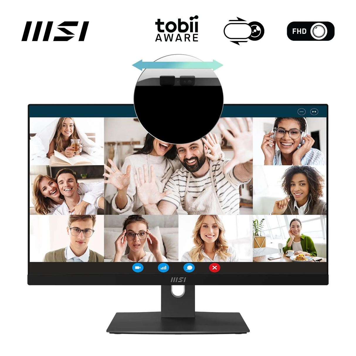 MSI Modern AM242TP 12M-439EU PC Todo-en-Uno - Panel táctil IPS de 23,8", Intel Core i7-1260P, 16 GB DDR4, SSD PCIe 4.0 NVMe, WiFi 6E, cámara Web, H-P, Teclado/ratón, sin Sistema operativo, Negro