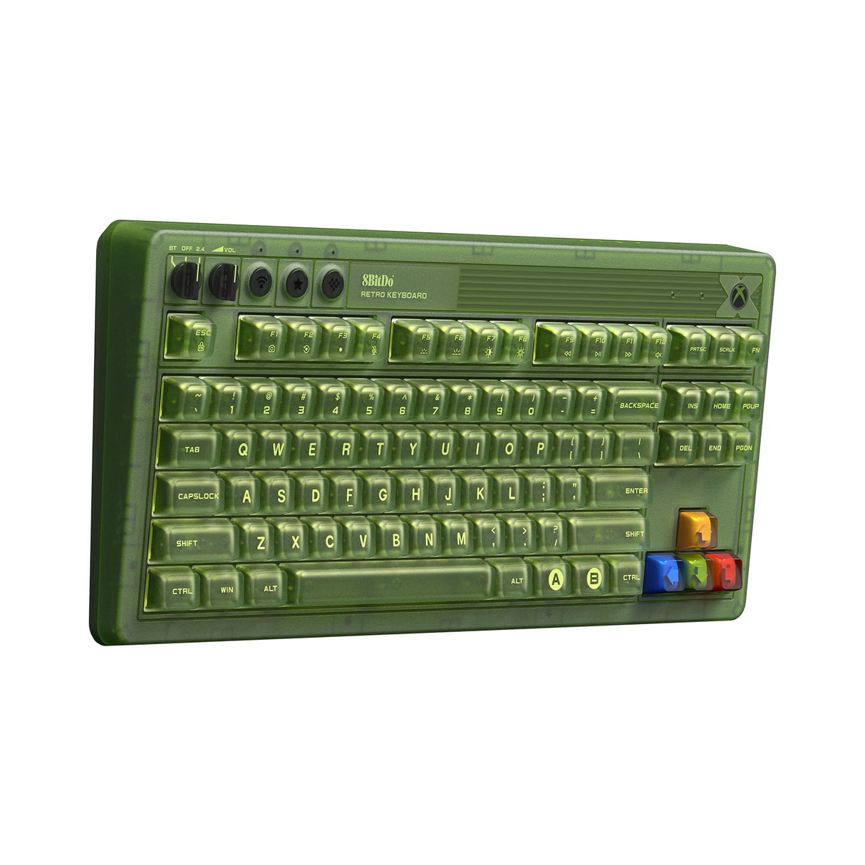 8Bitdo Retro 87 Mechanical Keyboard with RGB Backlight, Bluetooth/2.4G/USB-C Hot Swappable Wireless Gaming Keyboard for Windows and Android - Xbox Edition (Officially Licensed) - QWERTY English