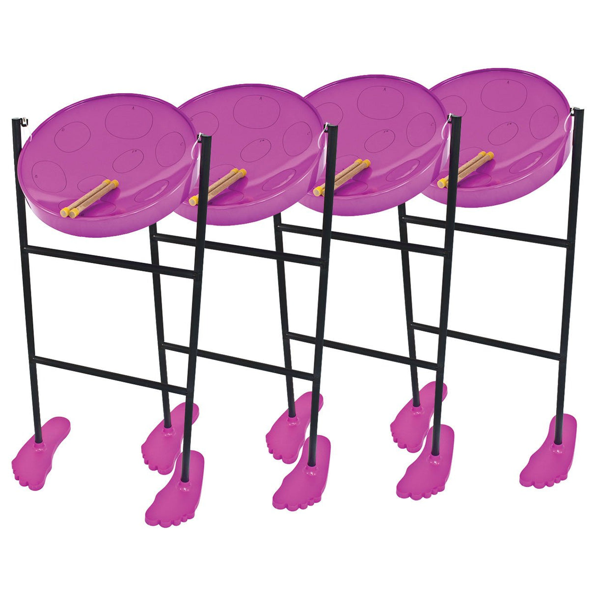 Panyard JJ1058-PU-4PK - Tambor de acero (4 unidades), color morado