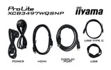 iiyama ProLite XCB3497WQSNP-B1 34" VA CURVO UWQHD 120Hz USB-C DOCK 96W Altavoces Altura Ajustable