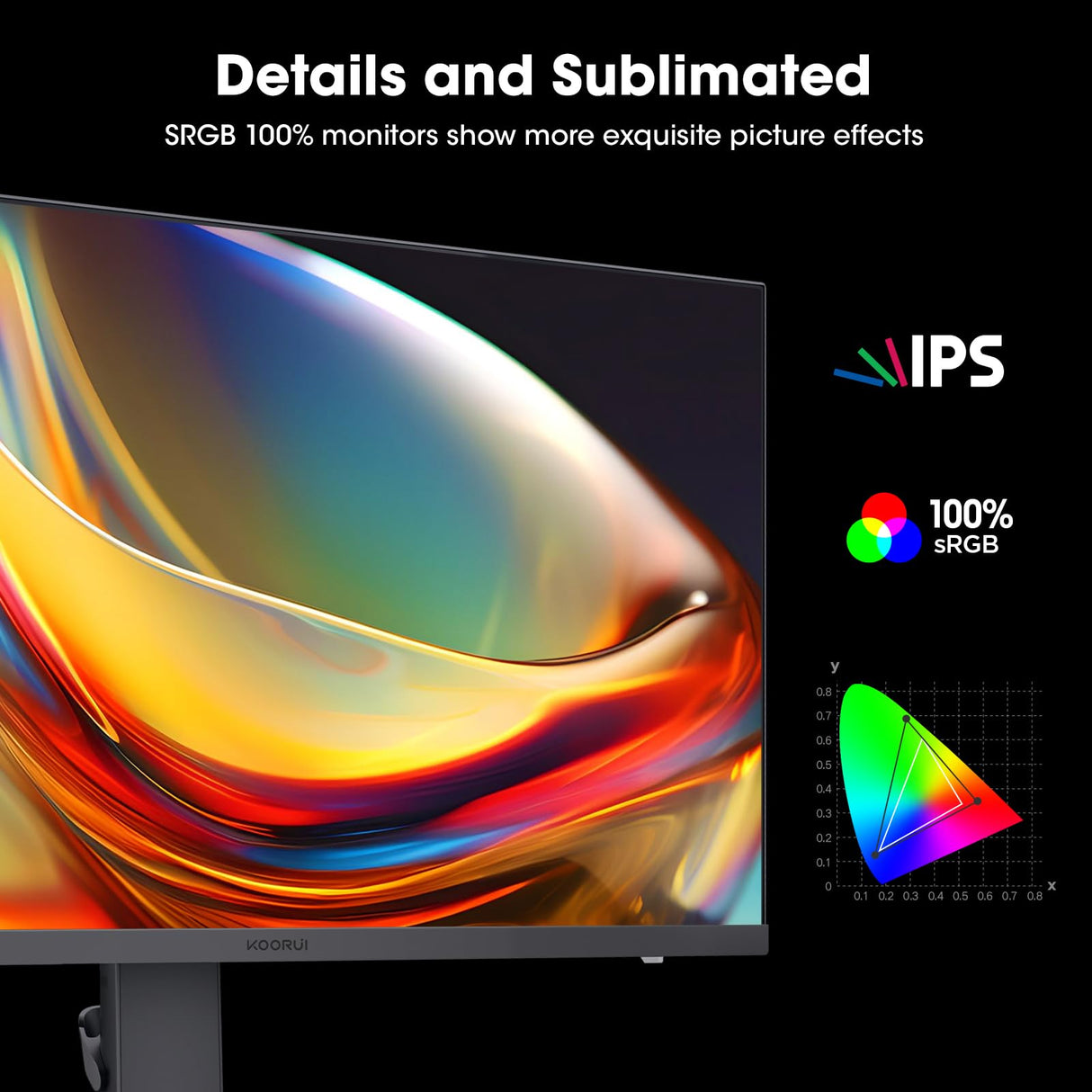 KOORUI Gaming Monitor 27 Pulgadas - Pantalla WQHD PC, 240Hz, 1ms, Adaptive Sync, Compatibilidad Gsync, (2560x1440, HDMI, DisplayPort, HDR 400) Negro/Rojo