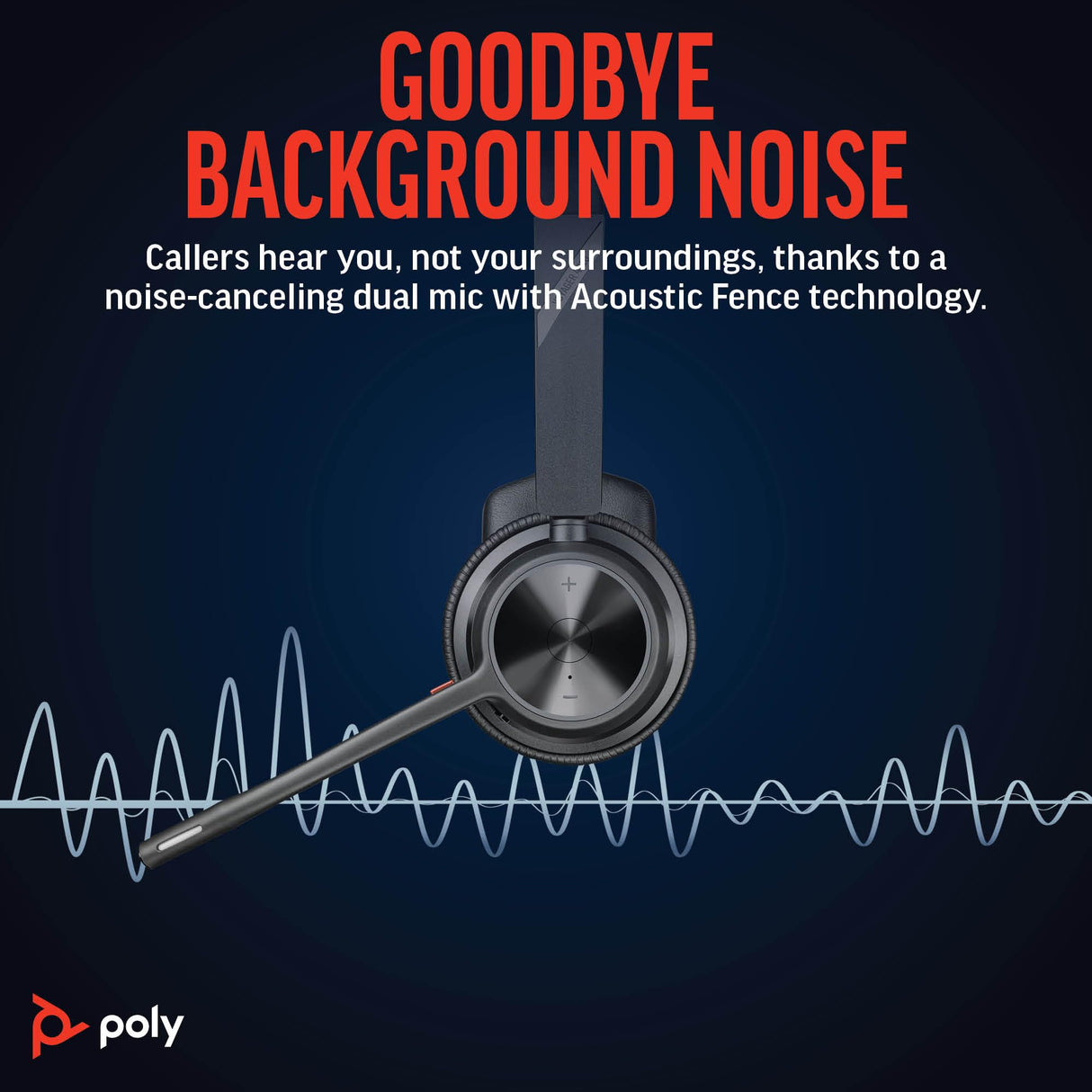 Auricular inalámbrico y soporte de carga Poly Voyager 4310 UC - Auricular Bluetooth monoaural con micrófono de brazo con cancelación de ruido - Conéctalo a PC/Mac/dispositivo móvil