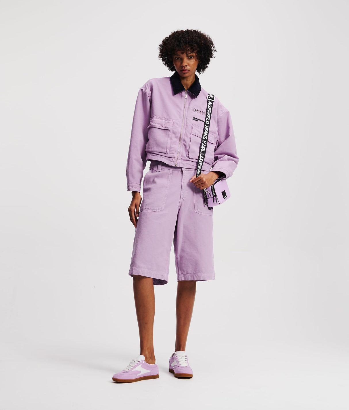 KARL LAGERFELD JEANS, Mujeres, Chaqueta De Trabajo, Ajuste Relajado, Morado, S