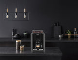 Krups Máquina de café Essential, molinillo de granos, cafetera espresso, pantalla LCD, limpieza automática, boquilla de vapor para capuchino negro YY8135FD