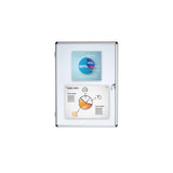 Bi-Office Enclore - Vitrina de interior Magnética para 4 Hojas A4, con Puerta de Aluminio y Cerradura, 500 x 674 mm