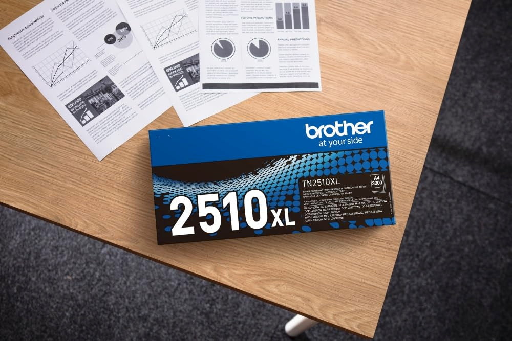 Broter TN2510XL - Tóner Negro, Duración Estimada: 3.000 páginas según ISO/IEC 19752