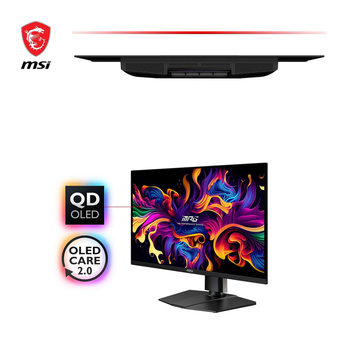 MSI mag 321UPX QD-OLED Monitor Gaming, 31,5" 4K UHD, 3840 x 2160 Quantum Dot OLED Panel, 240Hz / 0.03ms, 99% DCI-P3, ΔE≤2, DisplayHDR True Black 400, DP 1.4a, HDMI 2.1, USB Type-C