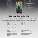 Transcend SSD 425S 2TB 42mm SATA III SSD Interno 3D NAND para Actualización de Portátil/Escritorio - TS2TMTS425S