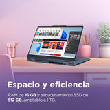 Lenovo IdeaPad 5 2-in-1 Gen 9 – Ordenador Portátil Convertible Táctil 14'' WUXGA (Intel Core i5-13420H, Intel UHD Graphics, 16 GB RAM, 512 TB SSD, Wi-Fi 6, Win 11 Home) Teclado QWERTY Español - Azul