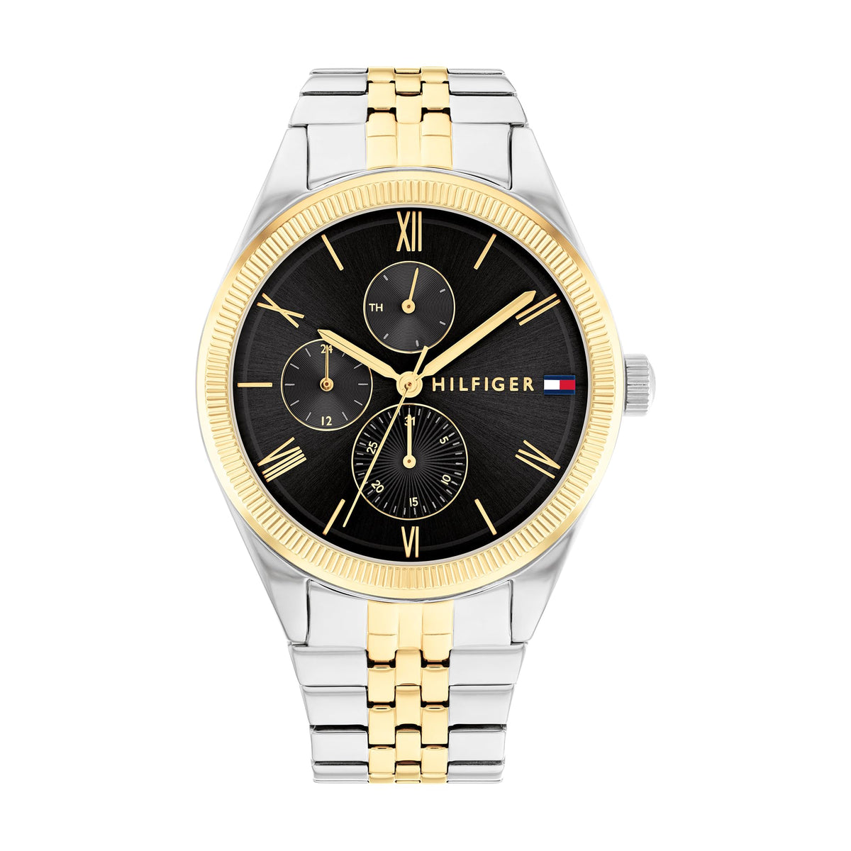 Tommy Hilfiger Reloj Analógico de Cuarzo Multifunción para Mujer con Correa de Acero Inoxidable Bicolor - 1782591