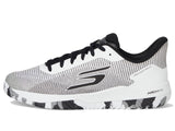 Skechers Viper Court Pro 2.0, Zapatillas Hombre, White Synthetic/Textile/Black Trim, 44 EU