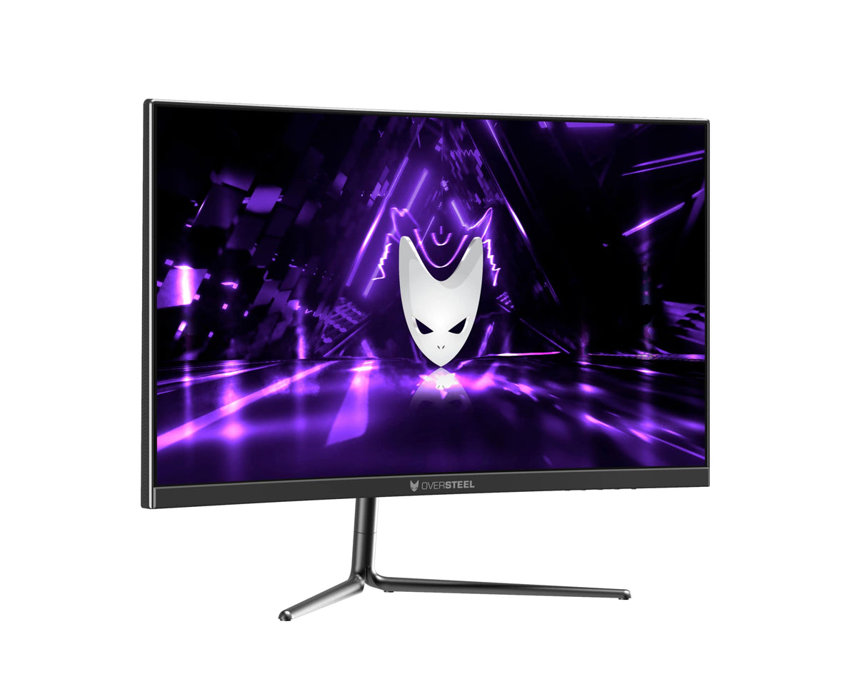 Oversteel - KRYPTO Monitor Gaming QLED 27'' QHD (2560x1440), Panel VA, 16:9, Curvo R1500, 1ms, 144 Hz, 2x HDMI, Display Port, Negro