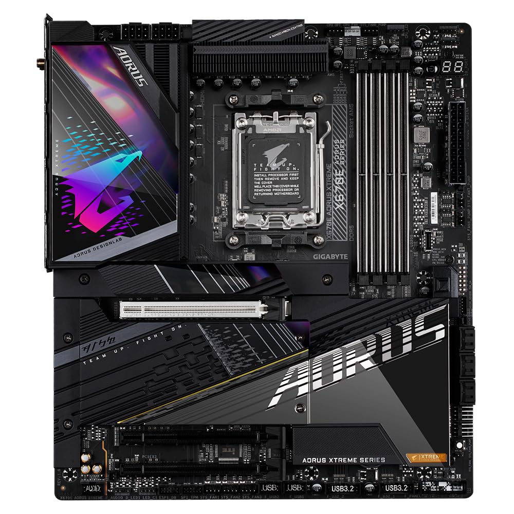Gigabyte Placa Base X670E AORUS Xtreme: soporta CPU Intel Core 14ª, VRM Digital de 18+2+2 Fases, hasta 8000 MHz DDR5 (OC), 4xPCIe 5.0 M.2, Wi-Fi 6E, LAN de 10GbE, USB 3.2 Gen 2x2