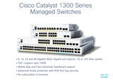 Switch gestionado Cisco Catalyst 1300-24XS, 20 Puertos SPF+ de 10G, 4x10GE SFP+ Combo, protección Limitada de por Vida (C1300-24XS)
